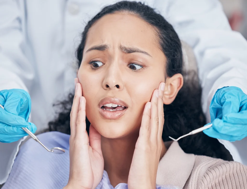 Patient with dental fear and anxiety.