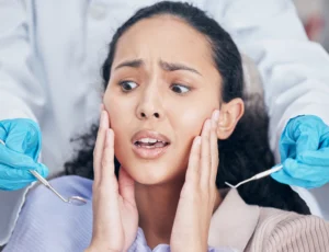 Patient with dental fear and anxiety.